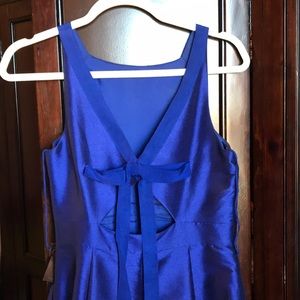 Royal blue high low prom dress